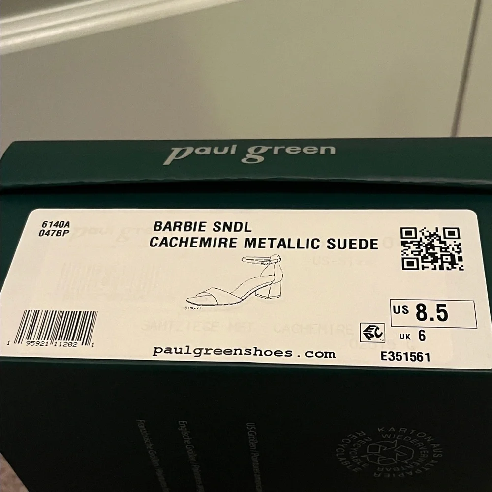 Paul Green “Barbie” Sandal – Metallic Suede – Size 8.5 – SOLD OUT – Brand New - Picture 4 of 11